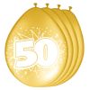 Afbeelding van Ballonnen 50 jaar metallic goud (30cm) 8st