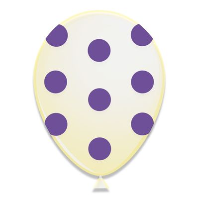 Ballonnen Violet Stippen 6st