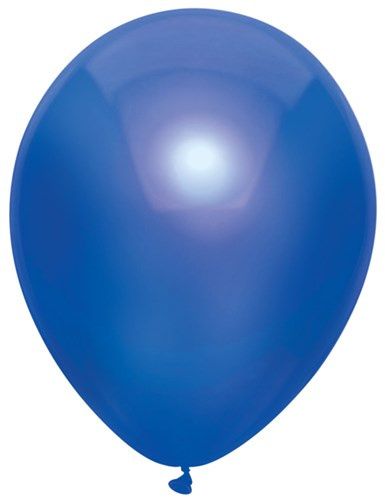 Ballonnen metallic donkerblauw (30m) 10st