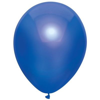 Ballonnen metallic donkerblauw (30m) 10st