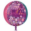 Afbeelding van Ballon Happy Birthday Bloemen Folie
