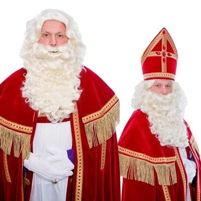 Sinterklaas baard P krulsnor kanekalon
