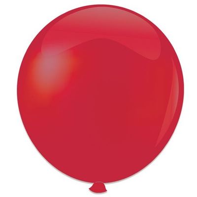 Topballon kristal rood (91cm) 6st