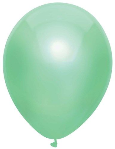 Ballonnen metallic mint groen (30cm) 10st