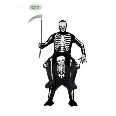 Carry me skeletten kostuum 2 in 1