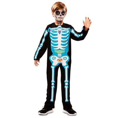 Day of the Dead Skelet Jumpsuit blauw