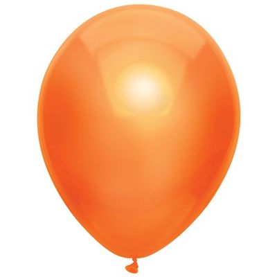 Foto van Ballonnen metallic Oranje (30cm) 10st