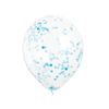 Afbeelding van Confetti ballonnen blauw 6 st (30 cm)