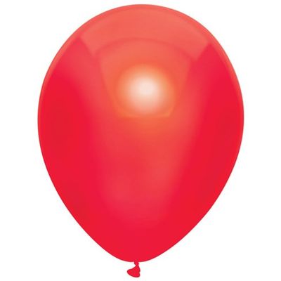 Foto van Ballonnen metallic rood (30m) 10st