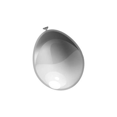 Ballonnen metallic Zilver (30cm) 50st