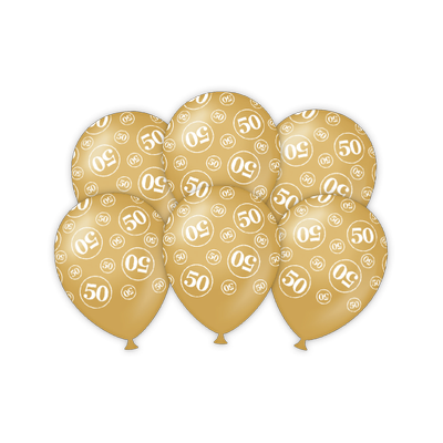 Ballonnen 50 jaar getrouwd goud