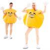 Afbeelding van M&M pak geel volwassen kostuum