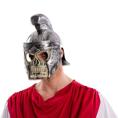Foto van Romeinse helm met doodskopmasker