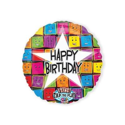 Folieballon Happy Birthday muziek