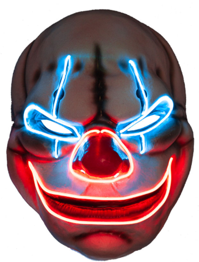 Masker Clown met licht
