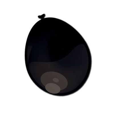 Foto van Ballonnen metallic Zwart (30cm) 50st