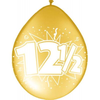 Ballonnen 12,5 jaar goud (30cm) 8st