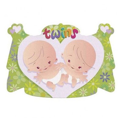 Huldebord babyshower tweeling