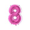 Afbeelding van Folieballon cijfer 8 roze XL (100cm)