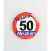 Afbeelding van Button Verkeersbord 50 jaar Abraham van hett jaar!