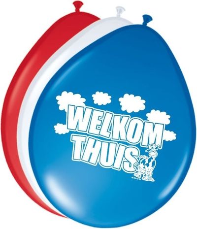 Ballonnen Welkom Thuis (30cm) 8st