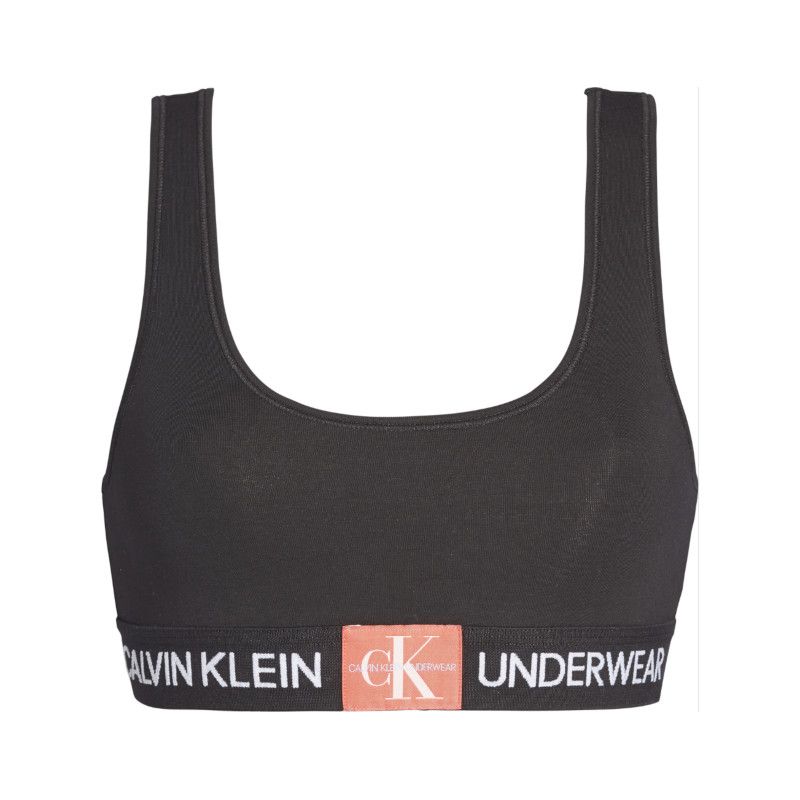 Calvin Klein unlined bralette top monogram zwart