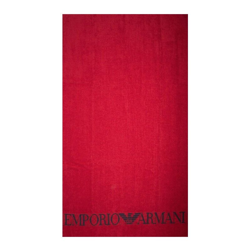 Emporio Armani badhanddoek rood met logo