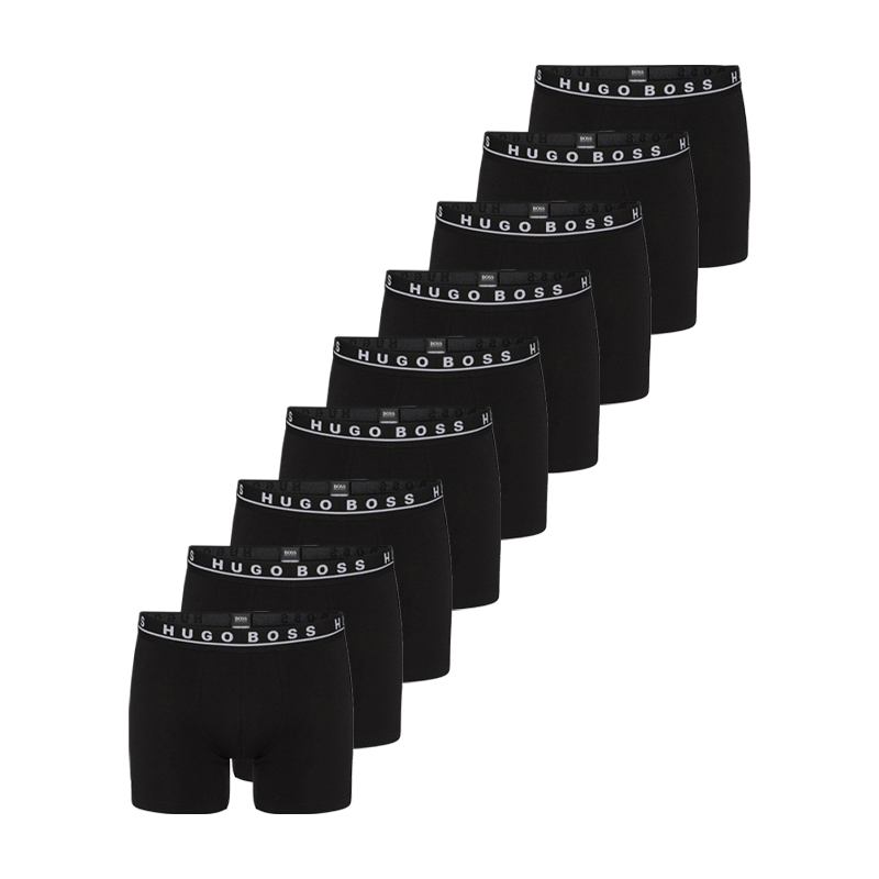 Hugo Boss 9-pack essential cotton stretch - zwart