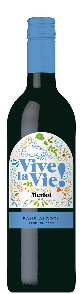 Foto van VIVE LA VIE MERLOT ALCOHOLVRIJ 75 CL