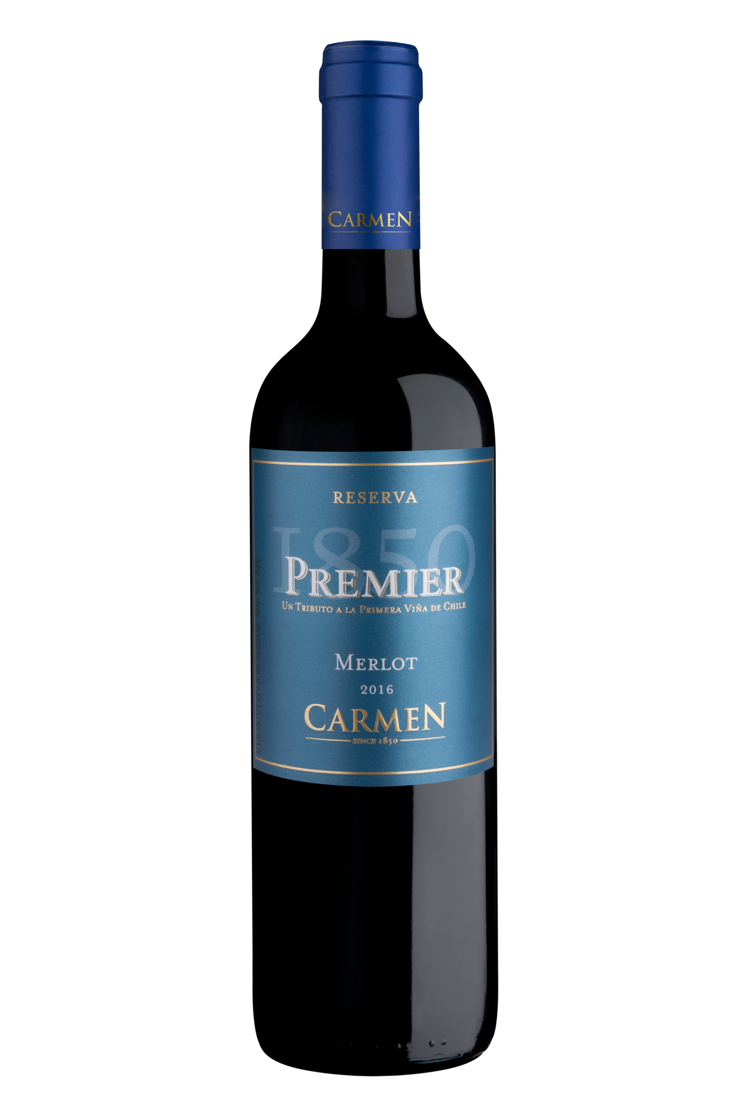 CARMEN PREMIER 1850 MERLOT 2016 75 CL Foto van CARMEN PREMIER 1850 MERLOT 2016 75 CL
