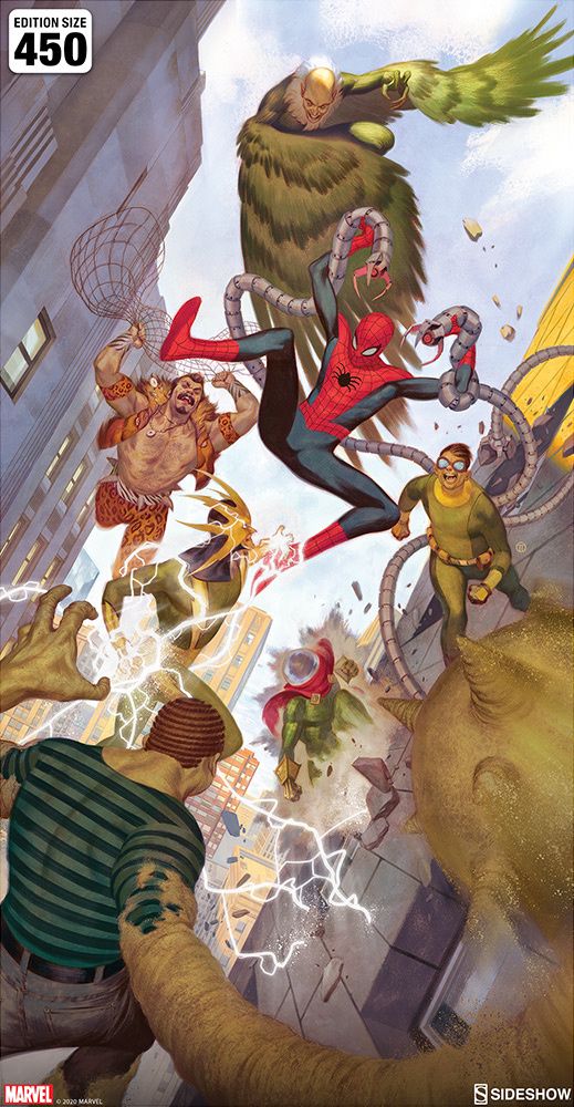 Marvel SpiderMan vs The Sinister Six Unframed Art Print