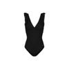 Afbeelding van Beachlife Black Embroidery ruches swimsuit