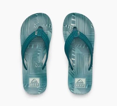 Foto van Reef Ahi Jongens Slippers Sage Stripe