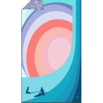 Foto van Soobluu Strandlaken Sunset Wave XL