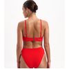 Afbeelding van Beachlife Fiery Red high waist bikinibroekje