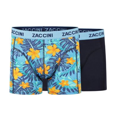 Zaccini heren onderbroek 2 pack Tropische bloemenprint Foto van Zaccini heren onderbroek 2 pack Tropische bloemenprint
