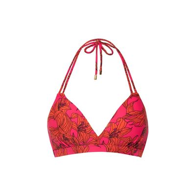 Beachlife Pink Lilies halter bikinitop