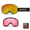 Afbeelding van Sinner Skibril snowboardbril Snowflake + spare lens