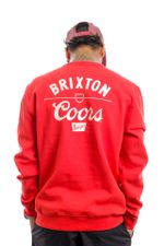 Brixton Crewneck BRIXTON x COORS LABOR BANQUET RED 22206