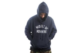 Foto van The Quiet Life Hoodie The Quiet Life x Champion Middle of Nowhere Navy 21FAD2-2109