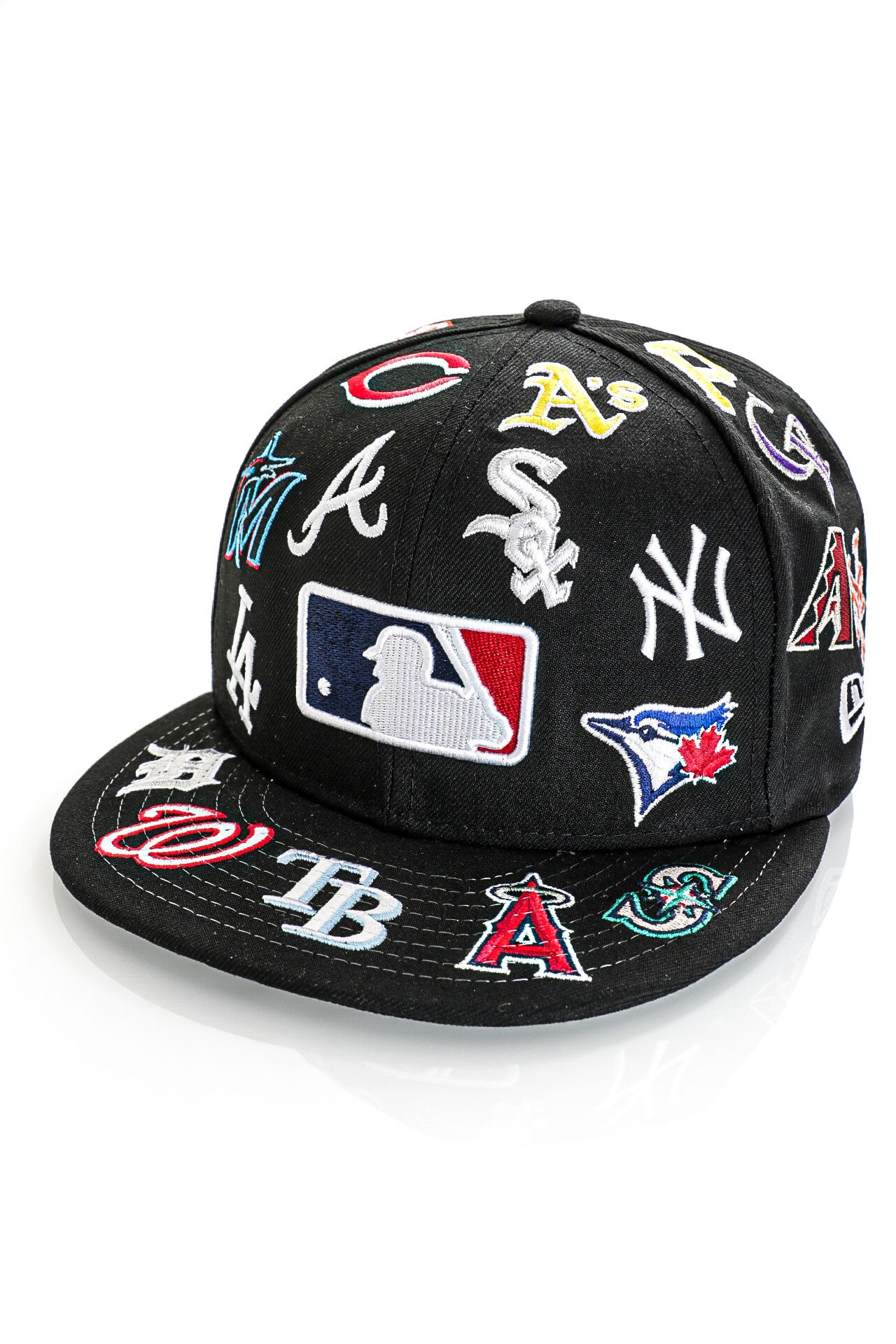 Afbeelding van New Era Fitted Cap NEW ERA MLB ALL OVER PATCH 59FIFTY MLB ALL OVER BLACK NE60285198