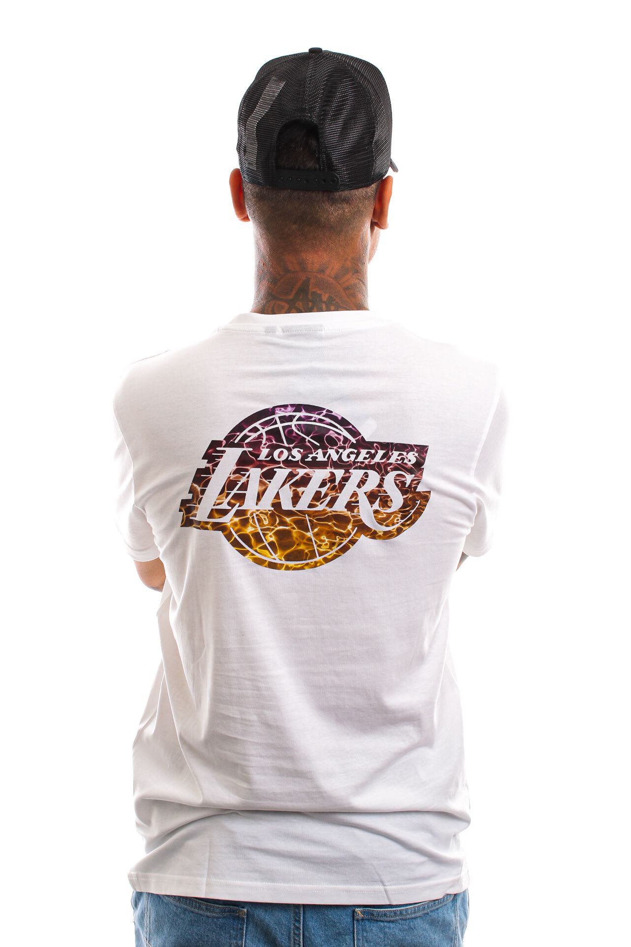 Afbeelding van New Era T-Shirt LOS ANGELES LAKERS NBA BACK BODY WATER PRINT TEE WHITE NE13083920