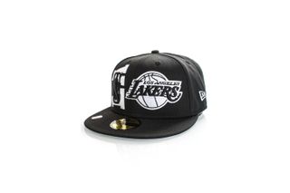 Foto van New Era Fitted Cap LOS ANGELES LAKERS NBA22 DRAFT BLACK/BLACK/WHITE NE60242955