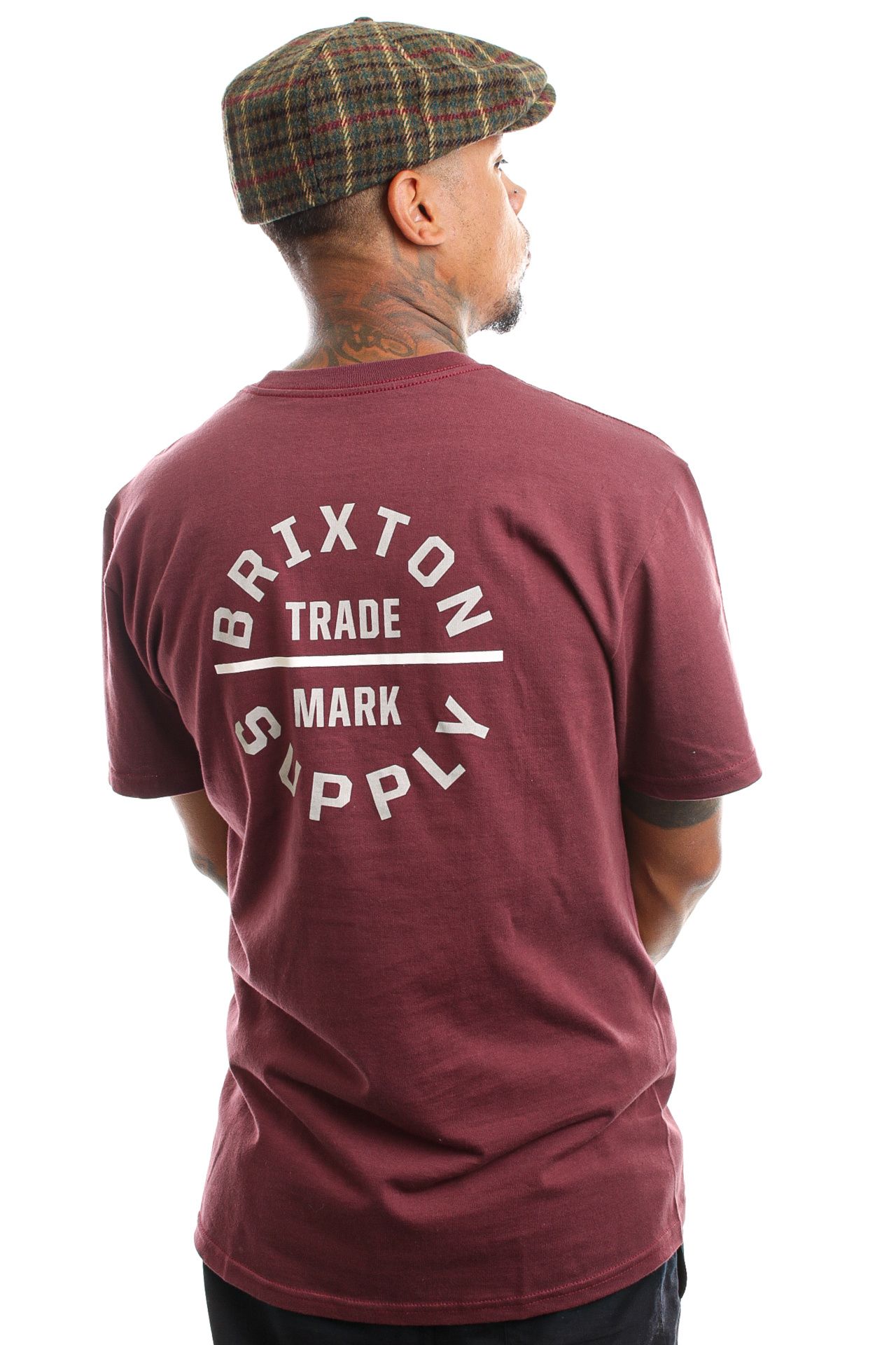 Afbeelding van Brixton T-Shirt BRIXTONOATH V S/S STT MAHOGANY/WHITE/GREY 16410