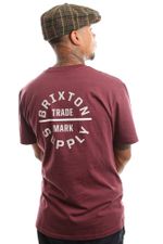Brixton T-Shirt BRIXTONOATH V S/S STT MAHOGANY/WHITE/GREY 16410