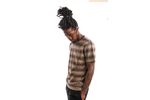 Afbeelding van HUF T-Shirt HUF SYNTHETIC STRIPE S/S KNIT CHOCOLATE BROWN KN00319