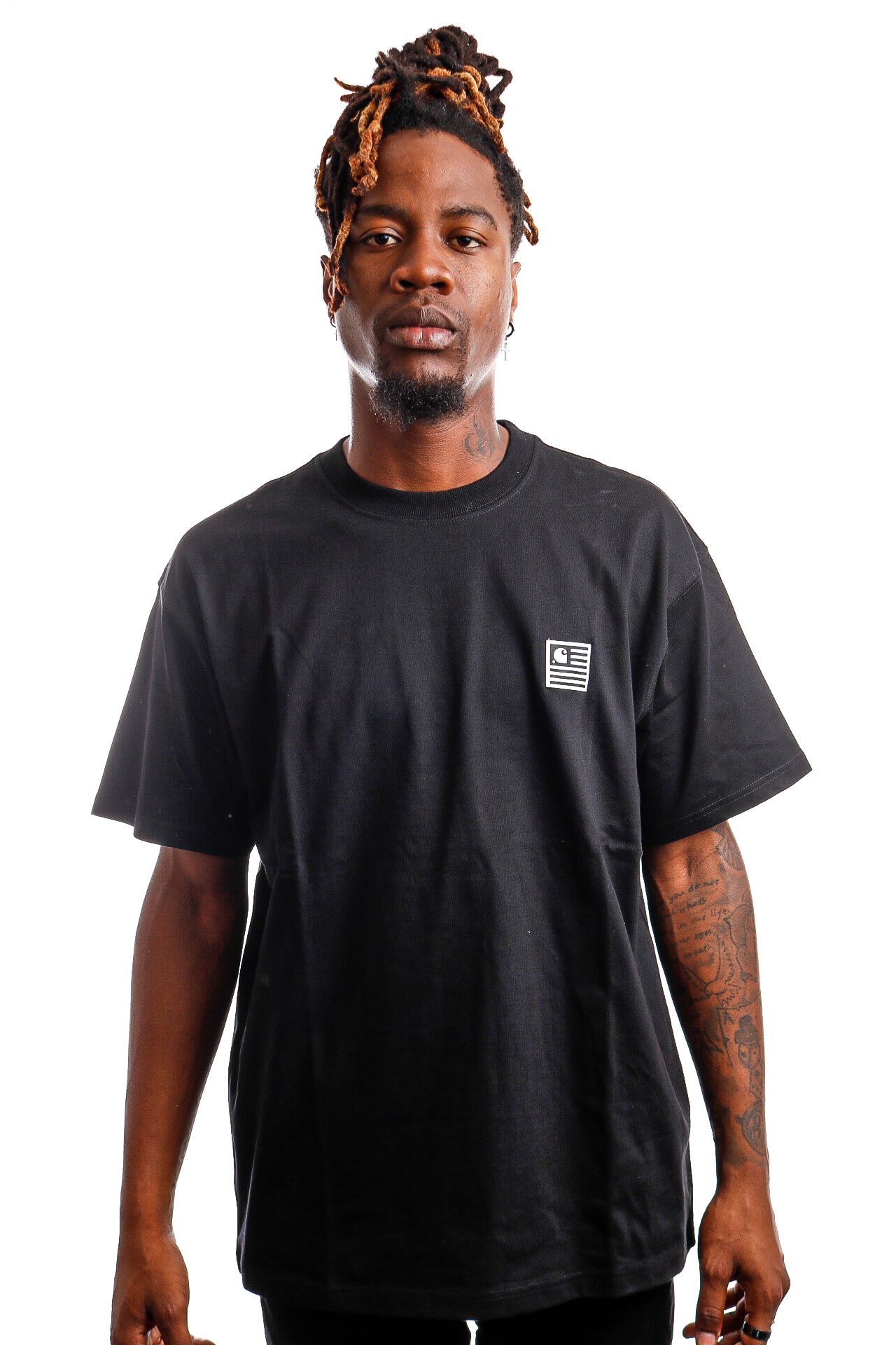 Afbeelding van Carhartt T-shirt S/S Label State Black I029658