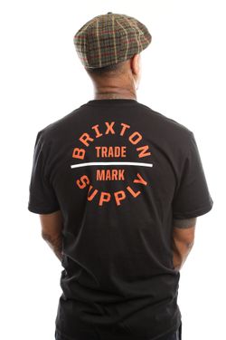 Afbeelding van Brixton T-Shirt BRIXTON OATH V S/S STT BLACK/BURNT ORANGE/WHITE 16410