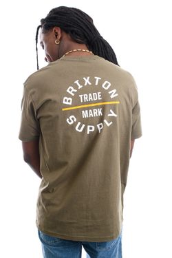 Afbeelding van Brixton T-Shirt BRIXTON OATH V S/S STT MILITARY OLIVE/WHITE 16410