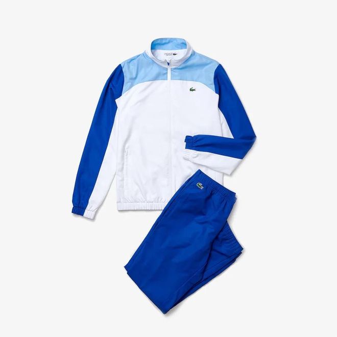 Afbeelding van Lacoste Sport Trainingspak Blauw Wit